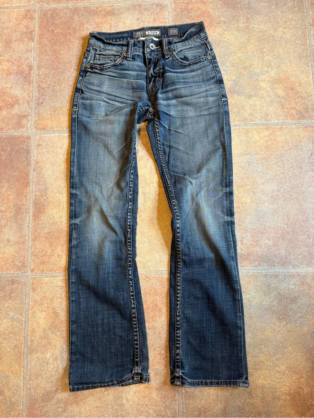 Aiden Men's Dark Blue Washed Jeans